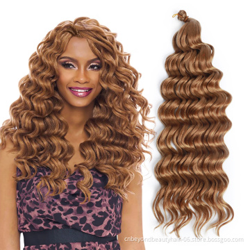 18'' Deep wave Synthetic Crochet Hair Black Ombre Bug Blonde Color Hair 80g  Braiding Hair
